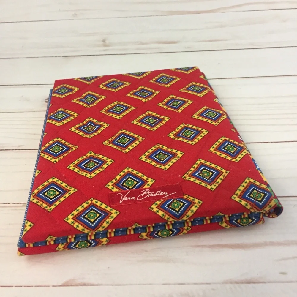 Vera Bradley Villa Red Bifold Picture Frame Two 4